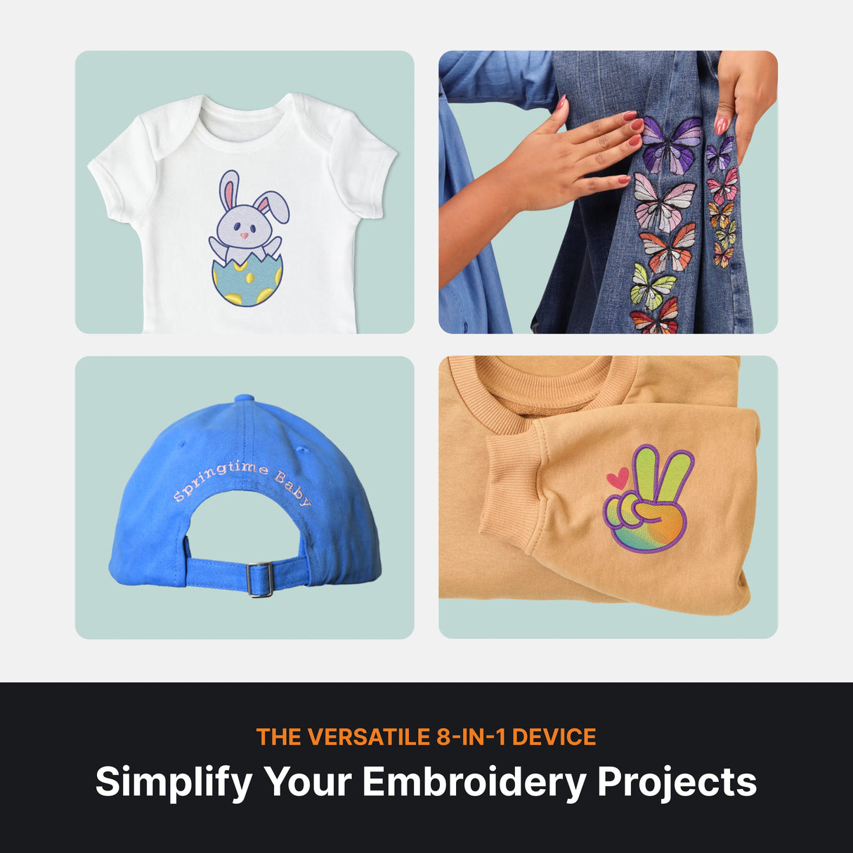 Simplify your embroidery projects by using the hoopless frames on your ricoma embroidery machines
