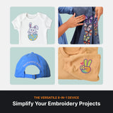 Simplify your embroidery projects by using the hoopless frames on your ricoma embroidery machines