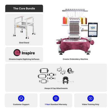 Creator 10 Needle Embroidery Machine for Crafters with 10.1" Touchscreen Panel