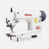iKonix Walking Foot Flat-Bed Industrial Sewing Machine - front side view
