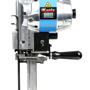 iKonix Industrial Fabric Cutter with Alloy Steel Blade & Automatic Sharpening, Cuts Leather, Cloth & Multilayer Fabrics