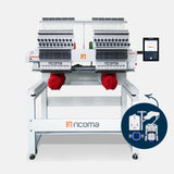 Marquee Two-Head 20-Needle Commercial Embroidery Machine with 10.1" Touchscreen Panel