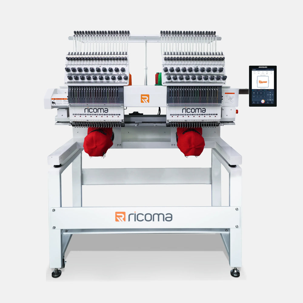 Ricoma embroidery machine on a white background