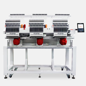 Marquee Three-Head 20-Needle Commercial Embroidery Machine with 10.1" Touchscreen Panel