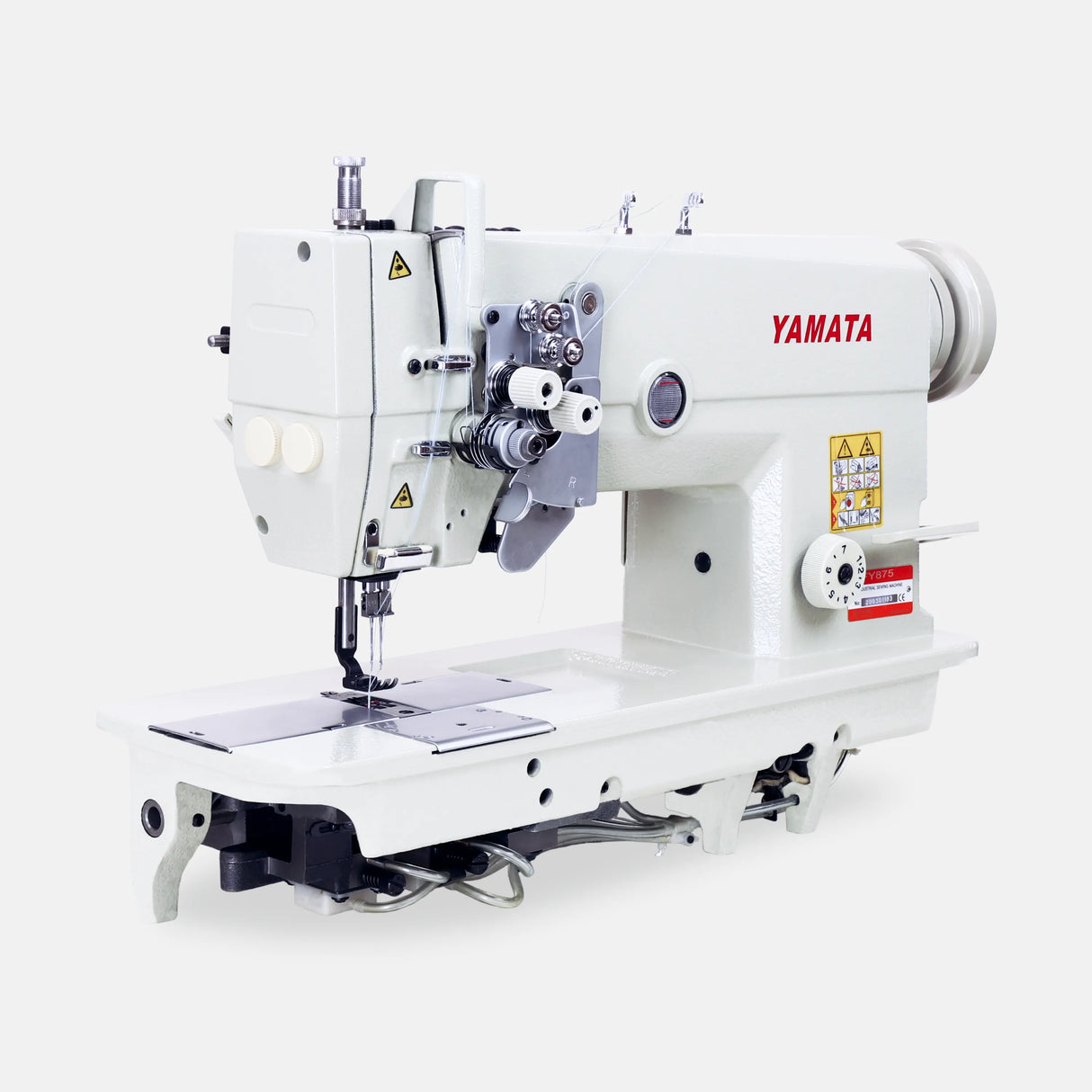 Yamata Double-Needle Lockstitch Industrial Sewing Machine  - front side view