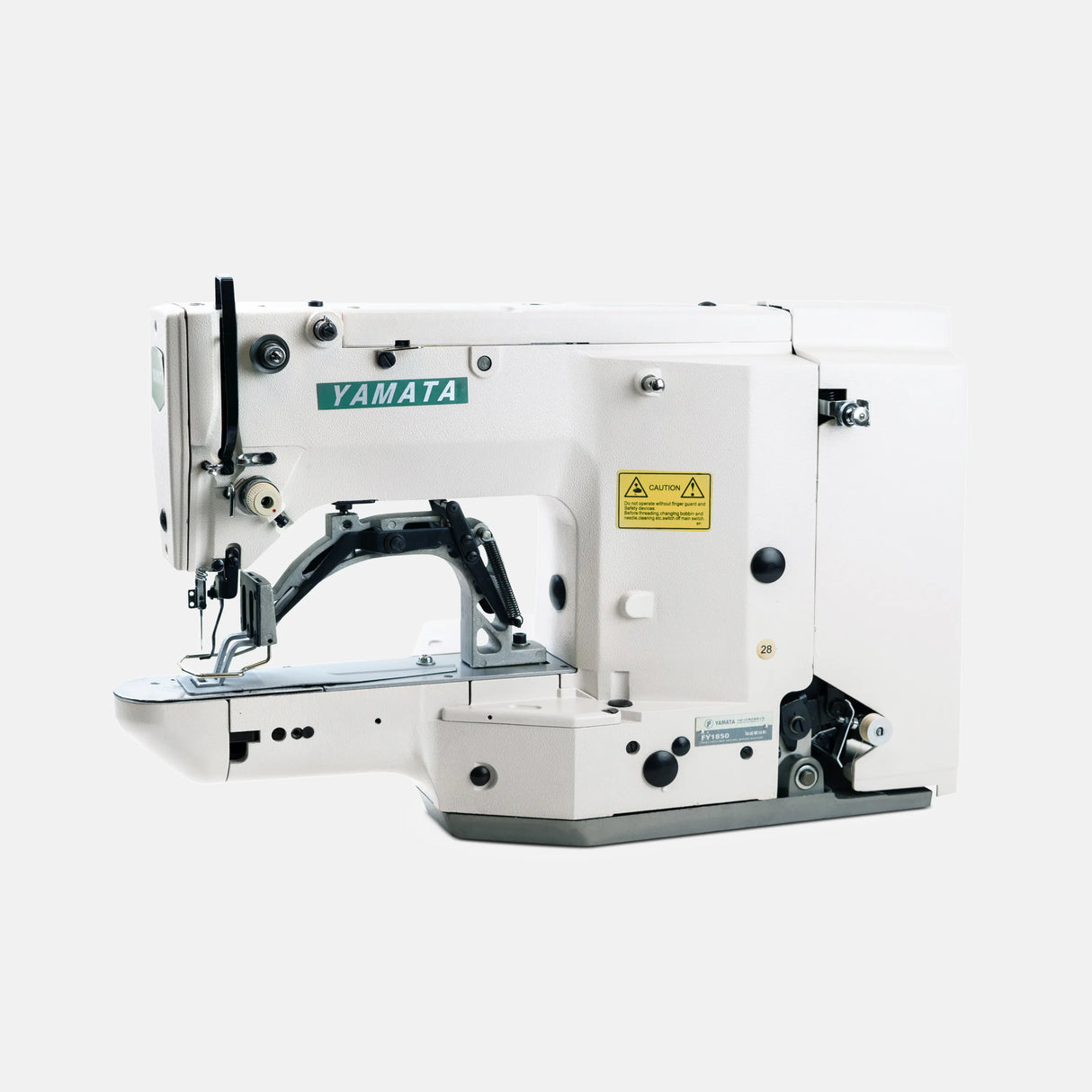 Yamata High-Speed Single-Needle Bar Tacking Industrial Sewing Machine - front side view